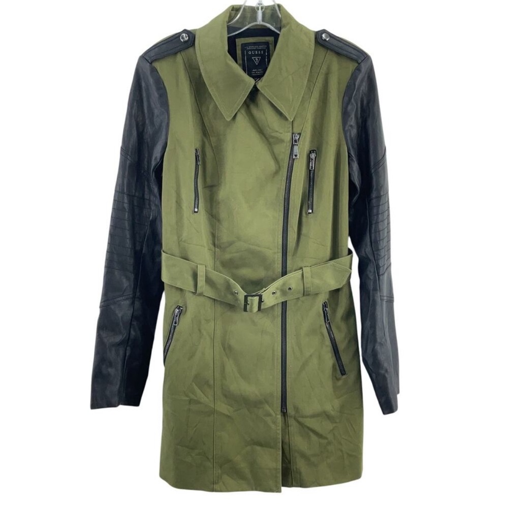 Green and Black Trench Coat